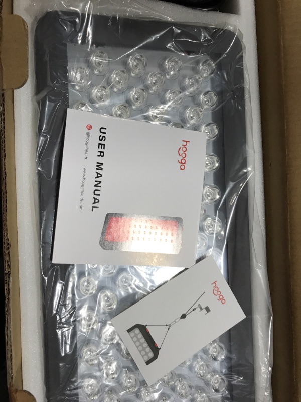 Photo 2 of Hooga Red Light Therapy Device, Red Near Infrared 660nm 850nm, 100 Clinical Grade LEDs, High Power Output Panel. Hanging Kit. Improve Sleep, Pain Relief, Skin Health, Anti-Aging, Energy, Recovery

