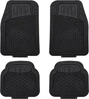 Photo 1 of AmazonBasics 4 Piece Heavy Duty Floor Mat - Black
