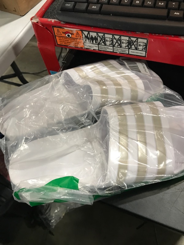 Photo 1 of ADIDAS WHITE STRIPE SLIDES