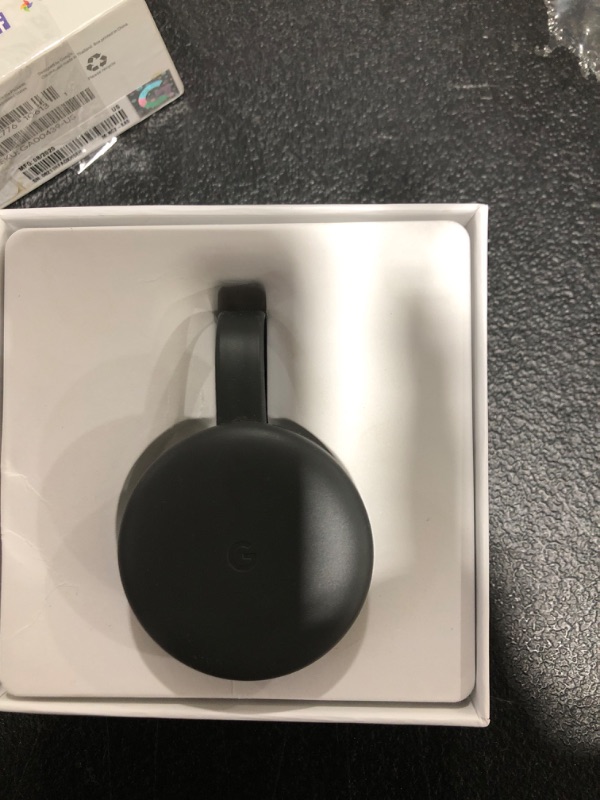 Photo 2 of Google Chromecast - Streaming Device with HDMI Cable - Stream Shows, Music, Photos, and Sports from Your Phone to Your TV Black