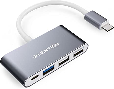 Photo 1 of LENTION 4-in-1 USB-C Hub with Type C, USB 3.0, USB 2.0 Compatible 2022-2016 MacBook Pro 13/14/15/16, New Mac Air/Surface, ChromeBook, More, Multiport Charging & Connecting Adapter