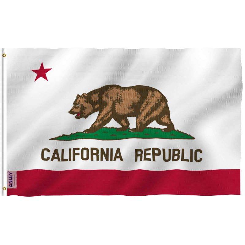 Photo 1 of Anley Fly Breeze 3x5 Foot California State Flag - Vivid Color and Fade proof - Canvas Header and Double Stitched - Calif. CA Flags Polyester with Brass Grommets 3 X 5 Ft