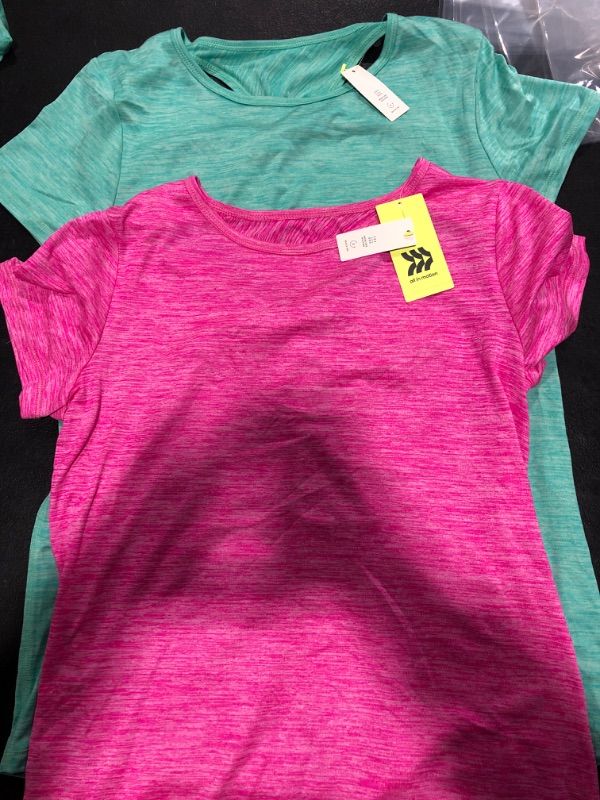 Photo 1 of 2 PACK All In Motion Girls' Short Sleeve Twist-Back Studio T-Shirt 
SIZE XL 