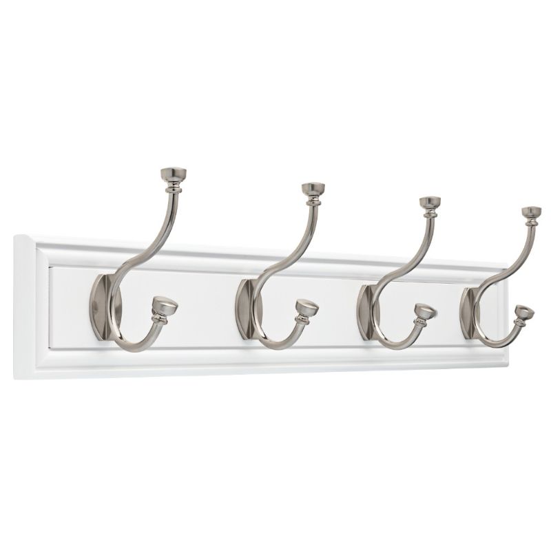 Photo 1 of 27" Hook Rail Elegant - White/Satin Nickel - Threshold&#8482;