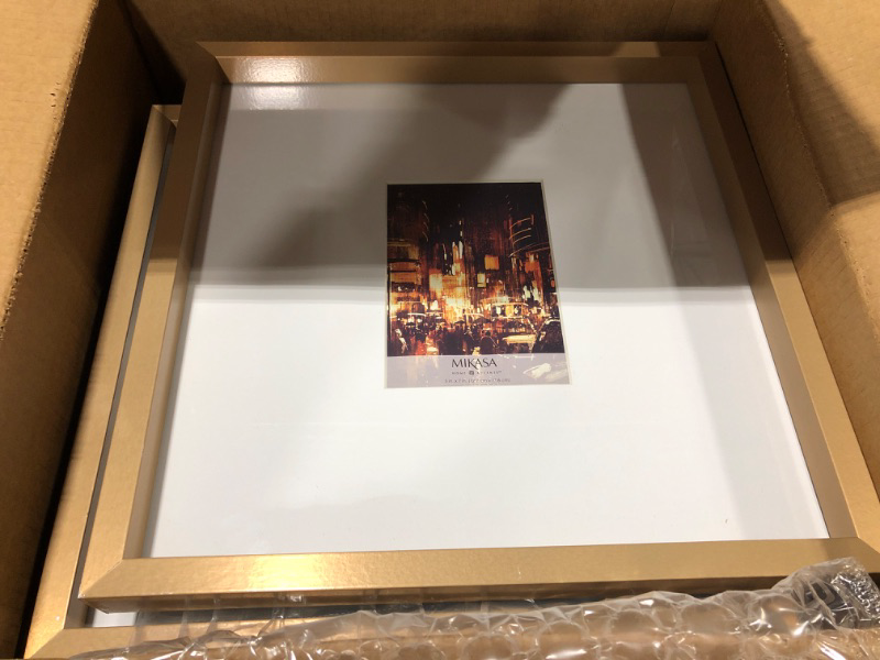 Photo 2 of [3 Pack] Mikasa Champagne Gallery Frame-16 x 16 Matted to 5 x 7 16x16 - Matted 5x7 Champagne