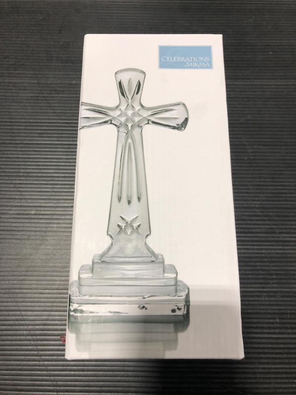 Photo 1 of Celebrations by Mikasa Rejoice Glass Crystal Cross, 9-Inch