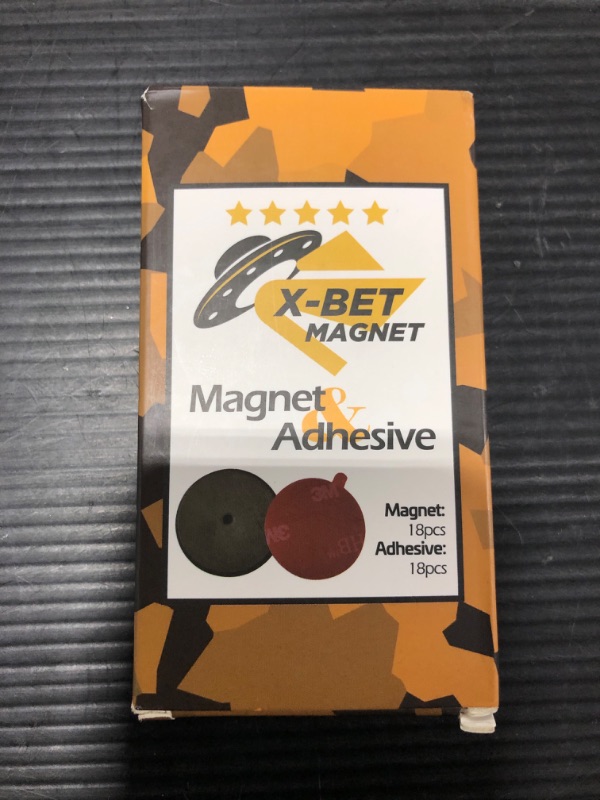 Photo 1 of Ceramic Magnets with Adhesive Backing - 1 Inch (25mm) Round Disc Magnets - Ferrite Craft Magnets - Peel and Stick Circle Magnets - Small Magnets with 3m Dots - 18 PCs