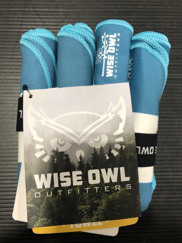 Photo 2 of 4Pack- Wise Owl Outfitters Camping Travel Towel - Ultra Soft Compact Quick Dry Microfiber Fast Drying Fitness Beach Hiking Yoga Travel Sports Backpacking
