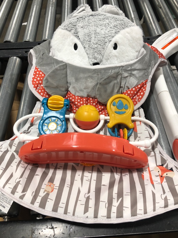 Photo 2 of Fisher-Price Premium Sit-Me-Up Floor Seat with Toy Tray - Peek-a-Boo Fox Portable Baby Chair with Snack Tray and Toys