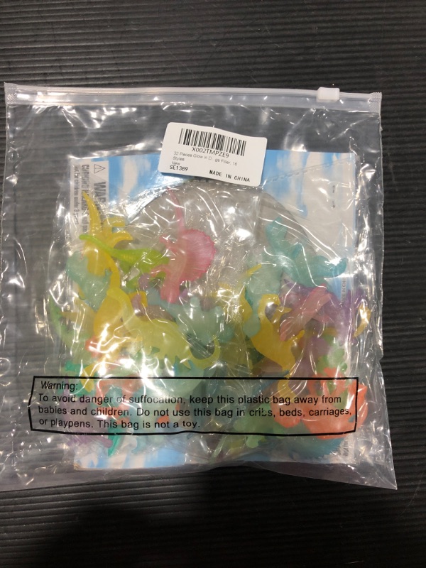 Photo 1 of 32 Pieces Small Luminous Dinosaurs Toys Glow in Dark 16 Styles 
