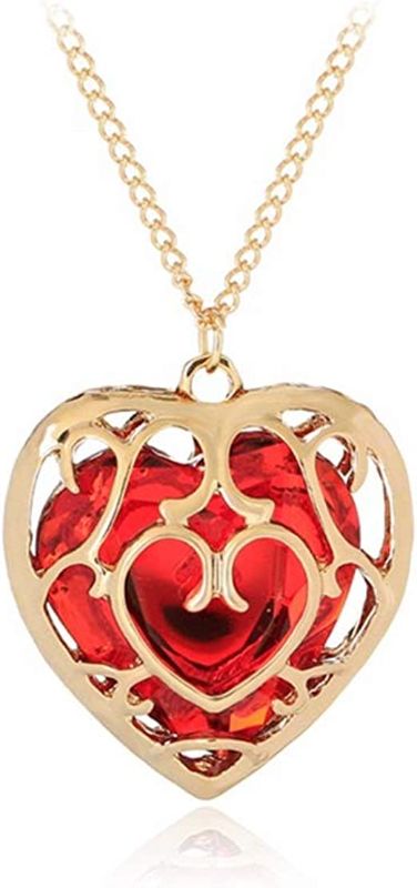 Photo 1 of AILUOR The Legend of Zelda Skyward Sword Heart Crystal Necklace Container Keychain 