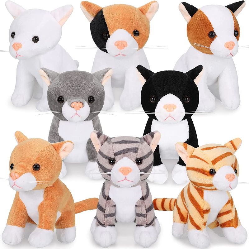 Photo 1 of 8 Pieces Plush Pets 5 Inch Stuffed Animals- Kitties