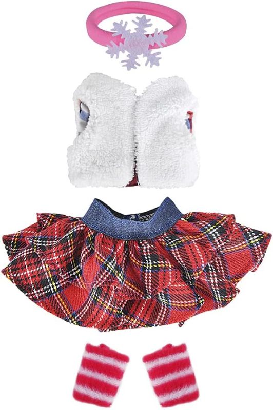 Photo 1 of E-TING Santa Couture Clothing for elf (Fluffy Vest+ Plaid Skirt) 