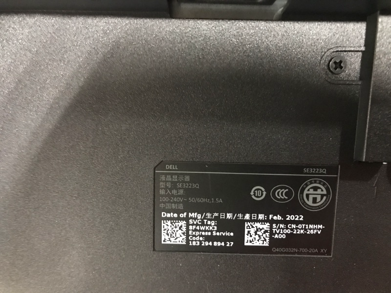 Photo 3 of Dell 32 Inch 4K Monitor, UHD (3840 x 2160), 60Hz, Dual HDMI 2.0, DisplayPort 1.2, 4ms Gray-to-Gray in Extreme Mode, 1.07 Billion Colors, SE3223Q - Black 31.5 Inches SE3223Q