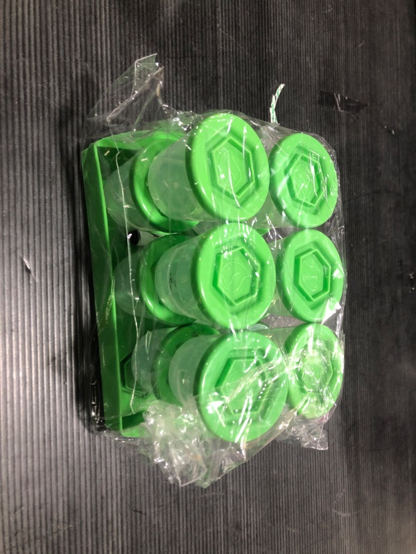 Photo 1 of Baby Food Storage Containers w Write What You Want Lids (12 Pk)- 2oz Reusable, Stackable, Leakproof Plastic Jars- Freezer, Microwave & Dishwasher Safe- BPA/PVC Free- Green 2 Ounce (Pack of 12) Green