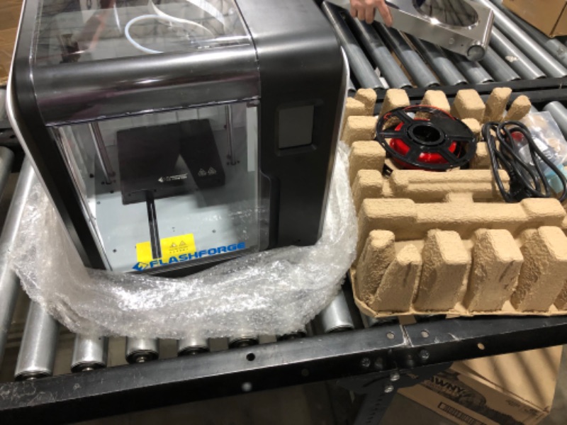 Photo 3 of FLASHFORGE 3D Printer Adventurer 3 Pro with 2 Removable Nozzle, Glass Bed and Leveling-Free, Fully Assembled, High Precision Printing with PLA/ABS/PETG/PLA-CF/PETG-CF---TURNS ON UNABLE TO TEST--SOLD AS IS 