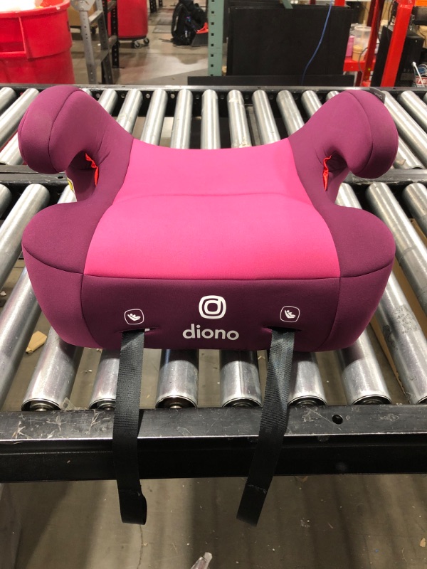 Photo 2 of Diono Solana 2 XL, Dual Latch Connectors, Lightweight Backless Belt-Positioning Booster Car Seat, 8 Years 1 Booster Seat, Pink
