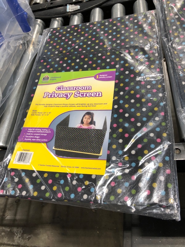 Photo 2 of Teacher Created Resources 20763 Chalkboard Brights Classroom Privacy Screen