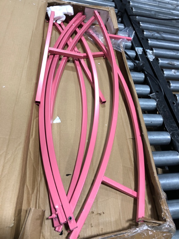 Photo 1 of Asee'm Round Backdrop Stand 6.6ft Circle Balloon Arch Frame Metal Circle Arch Stand for Wedding Birthday Party Baby Shower Graduation Decoration (Pink)