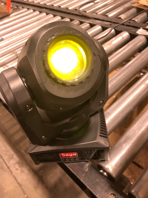 Photo 1 of U`King 100W LED Moving Head Light 18-Facet Prism Stage Lighting DJ Lights 7 Gobos and 8 Colors Spotlight with DMX and Sound Activated Modes for Wedding Parties Church Live Band Show Bar