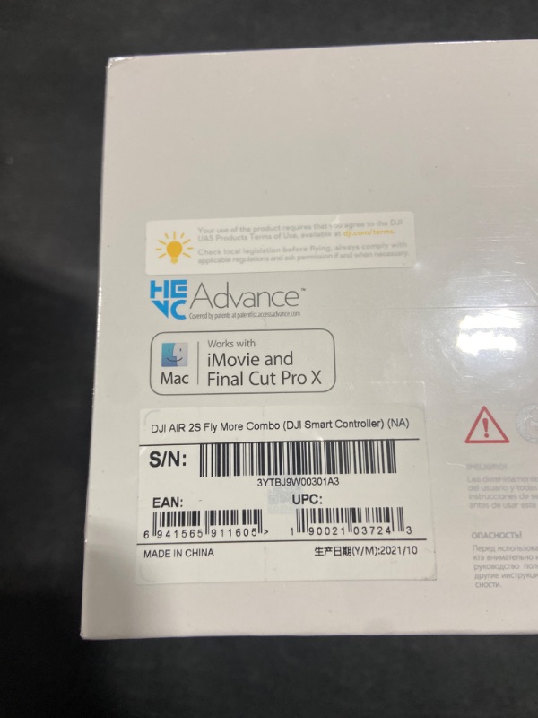 Photo 2 of SEALED!!!!!! DJI Air 2S Fly More Combo with Smart Controller - Drone with 4K Camera, 5.4K Video, 1-Inch CMOS Sensor, 4 Directions of Obstacle Sensing, 31-Min Flight Time, Max 7.5-Mile Video Transmission, Gray DJI Air 2S Fly More Combo + Smart Controller
