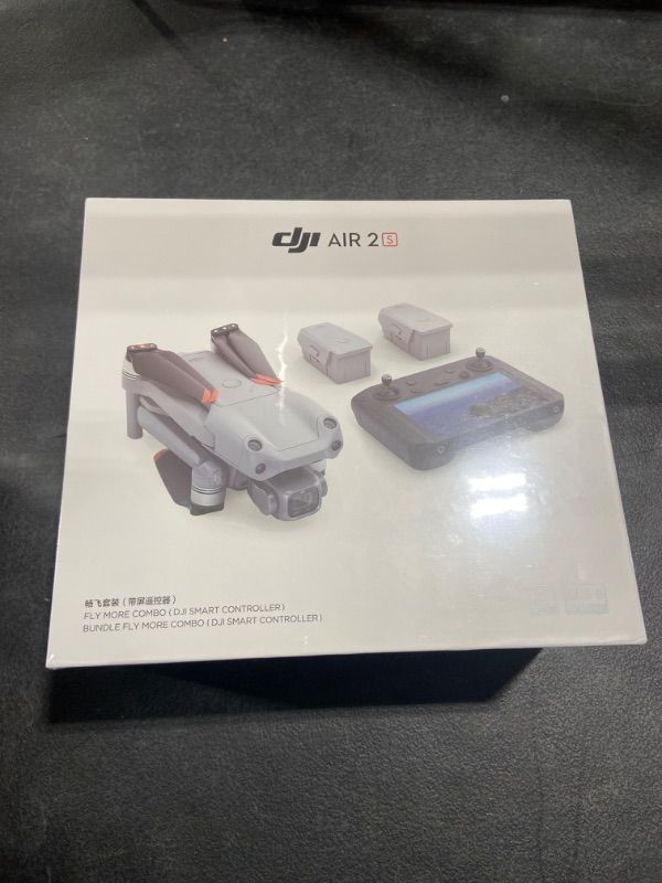 Photo 2 of SEALED!!!!!! DJI Air 2S Fly More Combo with Smart Controller - Drone with 4K Camera, 5.4K Video, 1-Inch CMOS Sensor, 4 Directions of Obstacle Sensing, 31-Min Flight Time, Max 7.5-Mile Video Transmission, Gray DJI Air 2S Fly More Combo + Smart Controller
