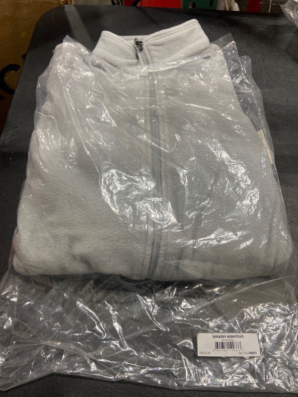 Photo 1 of Amazon Essentials Men's Full-Zip Polar Fleece Jacket (Available in Big & Tall) Polyester Light Grey Medium