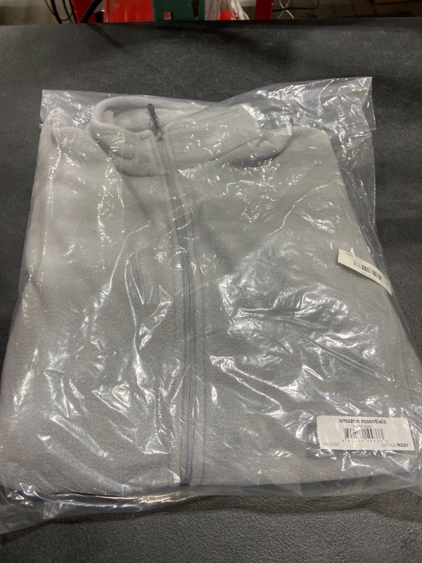 Photo 1 of Amazon Essentials Men's Full-Zip Polar Fleece Jacket (Available in Big & Tall) Polyester Light Grey Medium