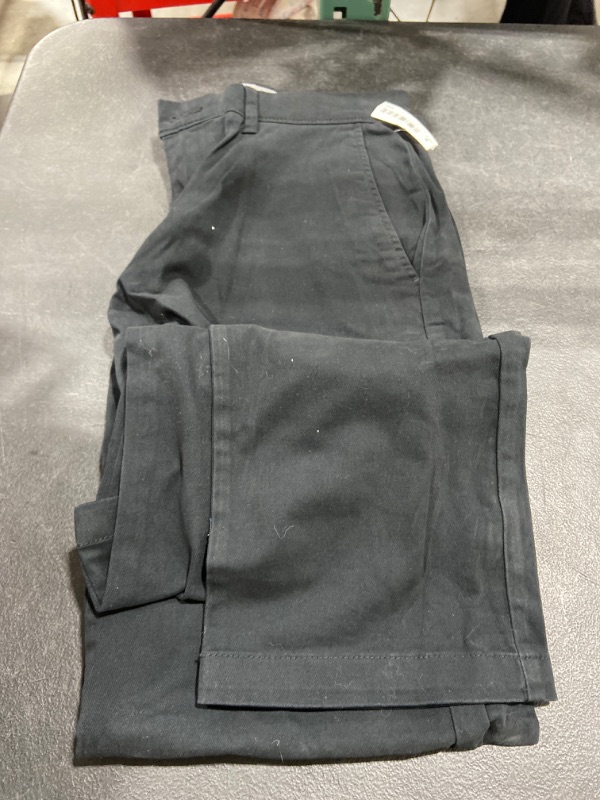 Photo 1 of Amazon Essentials Men's Athletic-Fit Casual Stretch Khaki Pant 34W x 32L Black