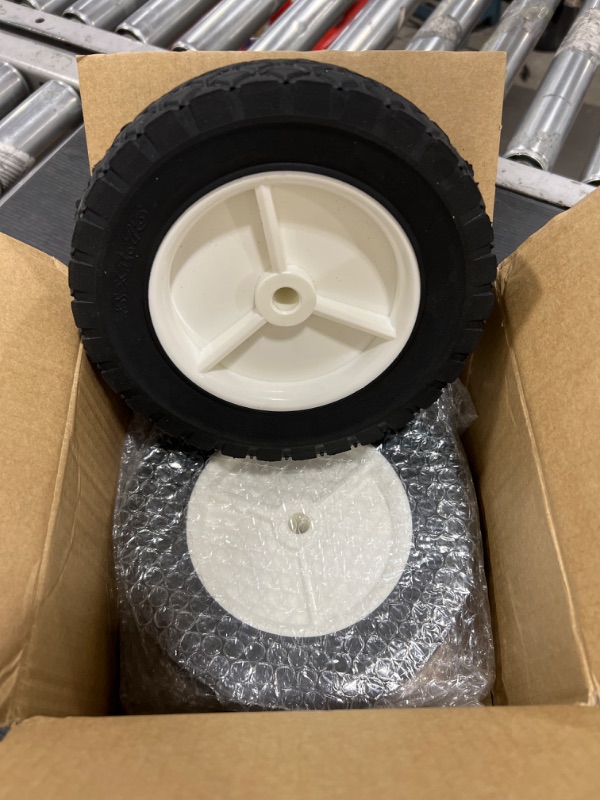 Photo 2 of 8 Inch Wheels Replaces for Oregon 72-108, 2 Pack Universal Wheels Tires Compatible with Craftsman/AYP/MTD Lawnmower, Radio Flyer Wagon, BBQ Grill, Hand Truck, and Lawn Sprayer