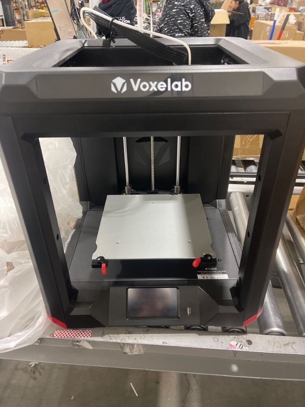 Photo 3 of Voxelab Aries 3D Pinter, Dual Z-axis Rails & Fully Assembled Semi-auto Leveling FDM Printer with Filament Sensor, Carborundum Glass Platform, Printing Size 200 x200 x 200 mm