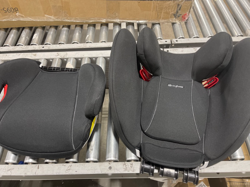 Photo 1 of CYBEX Solution B-Fix High Back Booster Seat, Lightweight Booster Seat, Secure Latch Installation, Linear Side Impact Protection, 12-Position Adjustable Headrest, for Kids 40-120 Lbs, Volcano Black Solution B-fix Volcano Black