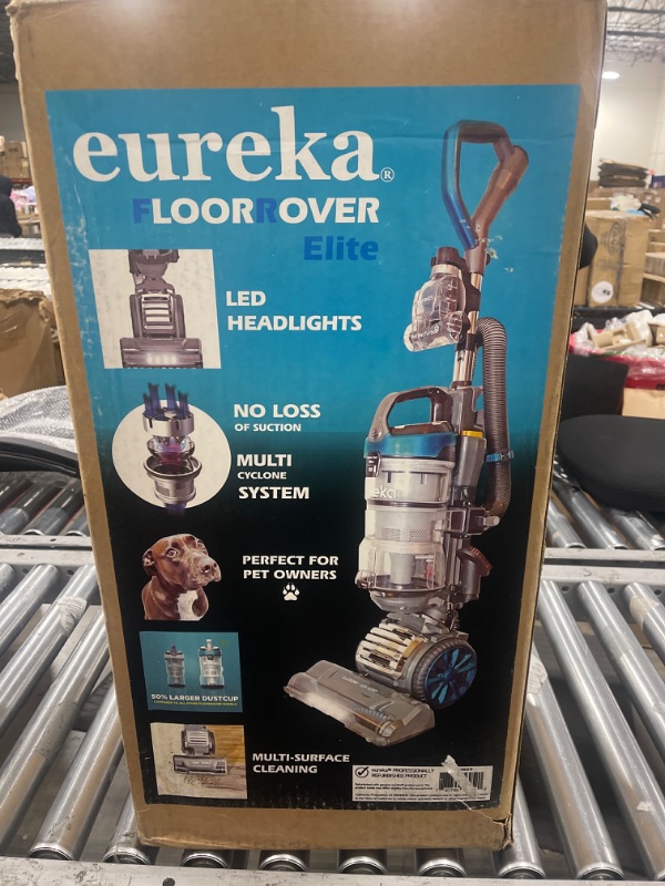 Photo 1 of Eureka FloorRover Dash Upright Pet Vacuum Cleaner, HEPA Filter, Swivel Steering for Carpet and Hard Floor, Bagless, Deep Ocean 