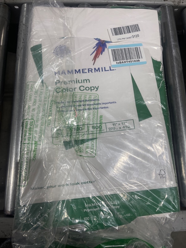 Photo 2 of Hammermill Copy Paper 100 Brightness 28 Lb. 11 X 17 Photo White 500 per Ream
