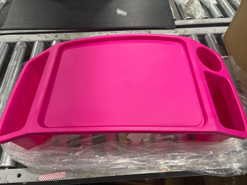 Photo 2 of Basicwise Kids Lap Desk Tray, Portable Activity Table, Pink
