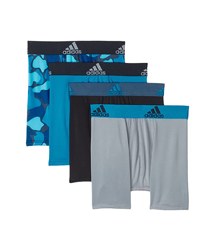 Photo 1 of Adidas Big Boys 4 Pack Boxer Briefs, Large , Gray
