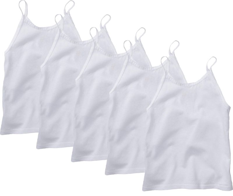 Photo 1 of Hanes Toddler Girl Cami Undershirt 5 Pack Sizes 2T-3T