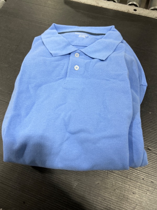 Photo 2 of Amazon Essentials Men's Regular-Fit Cotton Pique Polo Shirt (Available in Big & Tall), French Blue, XX-Large
