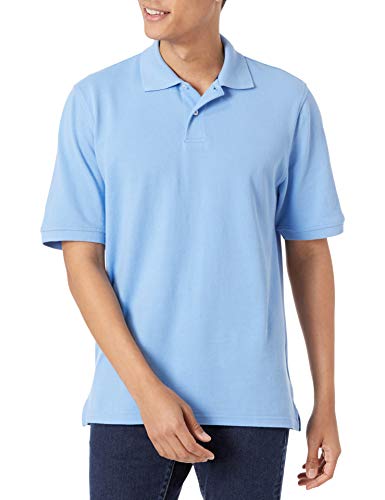 Photo 1 of Amazon Essentials Men's Regular-Fit Cotton Pique Polo Shirt (Available in Big & Tall), French Blue, XX-Large
