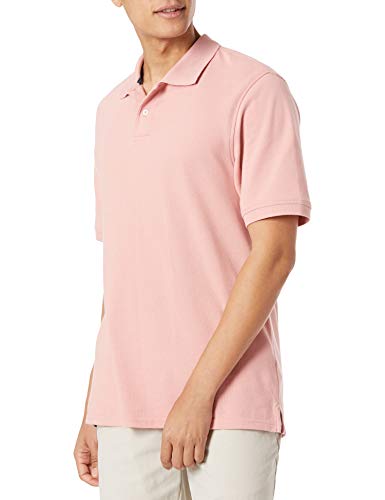 Photo 1 of Amazon Essentials Men's Regular-Fit Cotton Pique Polo Shirt (Available in Big & Tall), Pink, XX-Large
