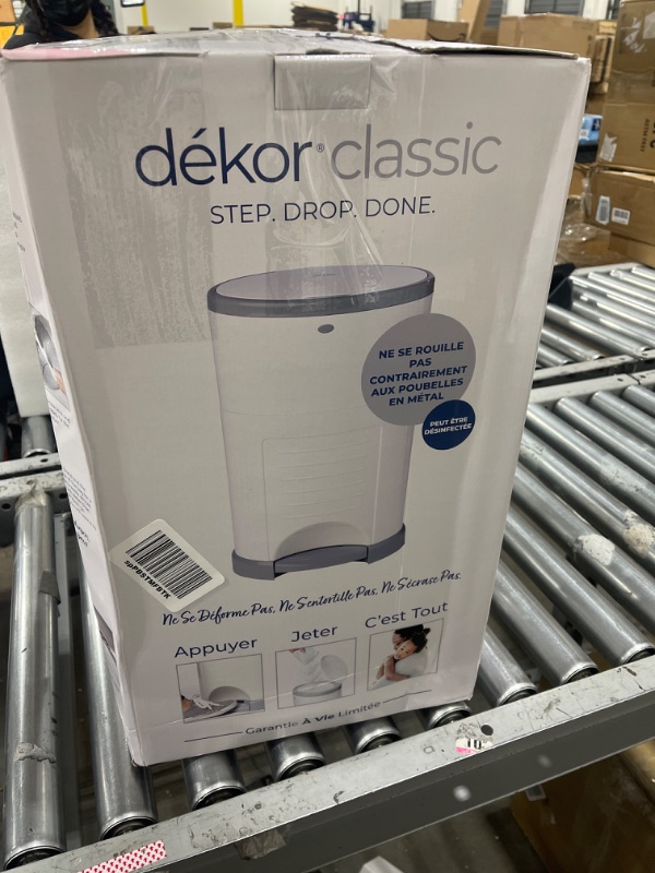 Photo 4 of Dekor Classic Hands-Free Diaper Pail | White | Easiest to Use | Just Step – Drop – Done | Doesn’t Absorb Odors | 20 Second Bag Change | Most Economical Refill System