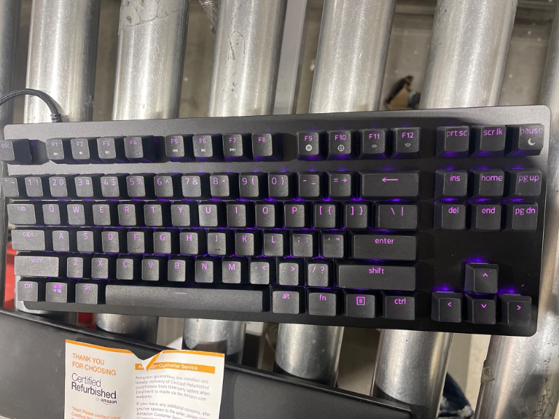 Photo 3 of Razer Huntsman V2 TKL Tenkeyless Gaming Keyboard: Fastest Linear Optical Switches Gen2 w/ Sound Dampeners & 8000Hz Polling Rate - Detachable TypeC Cable - Doubleshot PBT Keycaps (Renewed)
