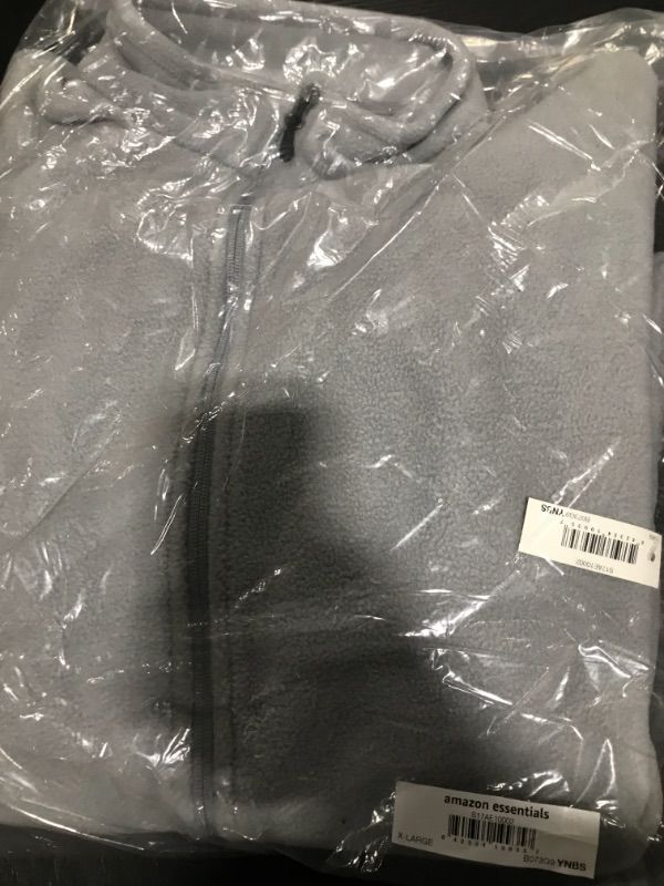 Photo 2 of Amazon Essentials Men's Full-Zip Polar Fleece Jacket (Available in Big & Tall) Polyester Light Grey X-Large