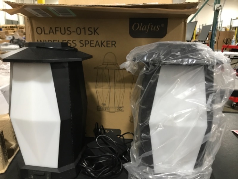 Photo 2 of Olafus Outdoor Speaker Bluetooth, 50W Dual Wireless Speaker, IPX5 Waterproof Lantern Speakers with RGB or White Lights, Up to 200 Patio Speakers Synch, 20H Playtime, for Pool Party Garden Yard Camping