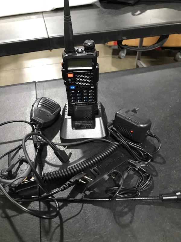 Photo 2 of BaoFeng UV-5R 8 Watt High Power VHF UHF Dual Band Two Way Radio Tri-Power 8/4/1W Portable Radio with one More 3800mAh Battery,Speaker, Antenna, USB Program Cable and Earpiece