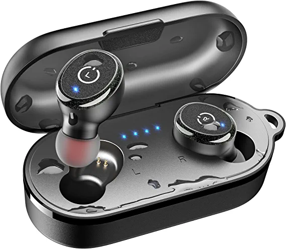 Photo 1 of TOZO T10 Bluetooth 5.3 Wireless Earbuds with Wireless Charging Case IPX8 Waterproof Stereo Headphones in Ear Built in Mic Headset Premium Sound with Deep Bass for Sport Black