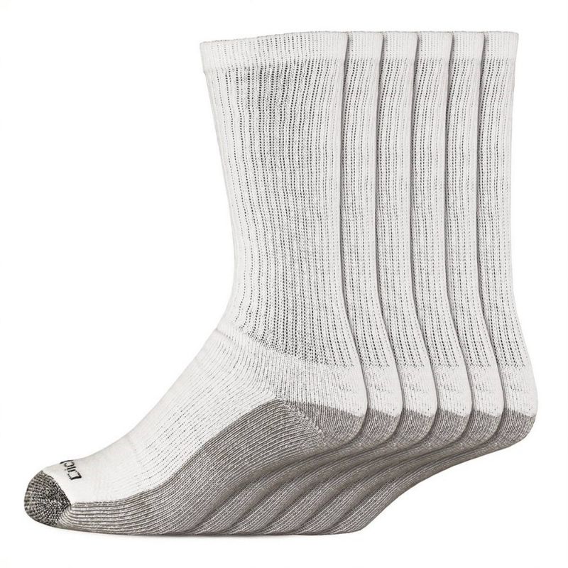 Photo 1 of 2 PKS OF Dickies Mens 6 Pair Crew Socks, 10-13 , White 