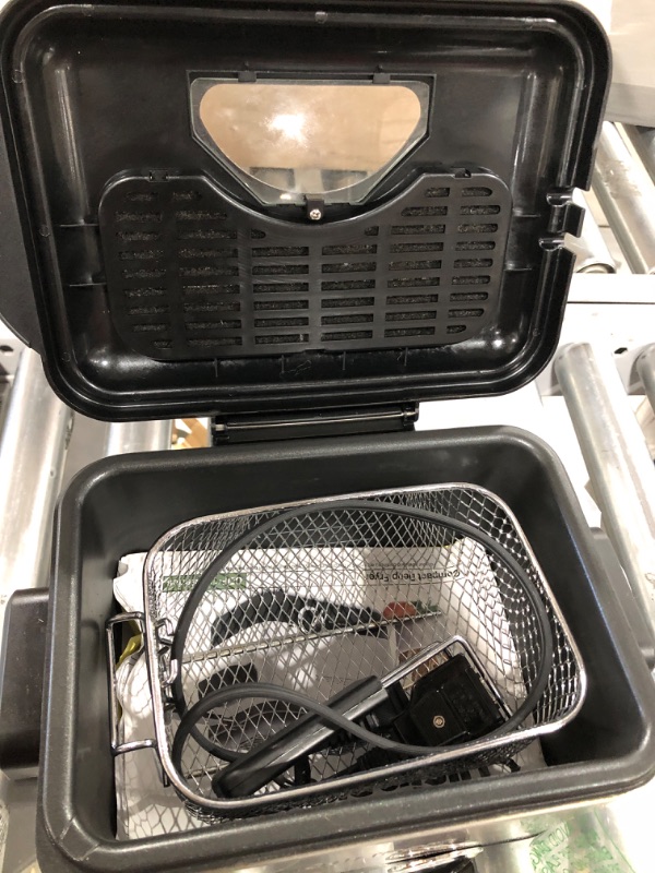 Photo 1 of 1000W Brushed Stainless Steel Compact Deep Fryer