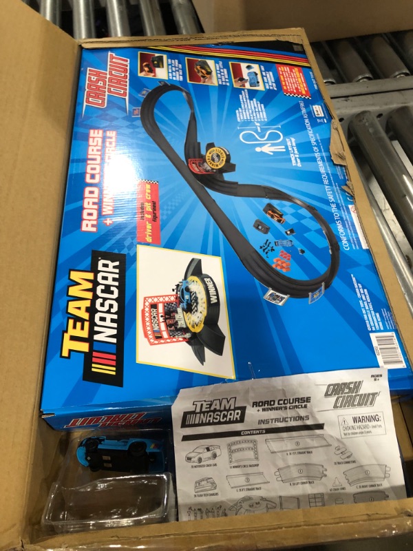 Photo 4 of Far Out Toys NASCAR Crash Circuit Ultimate Road Course Bundle with Huge Race Track, Winner’s Circle, 4 Cars Total | Electric Powered, Over 6 Ft Assembled | Capture The Momentum and Thrill of Nascar