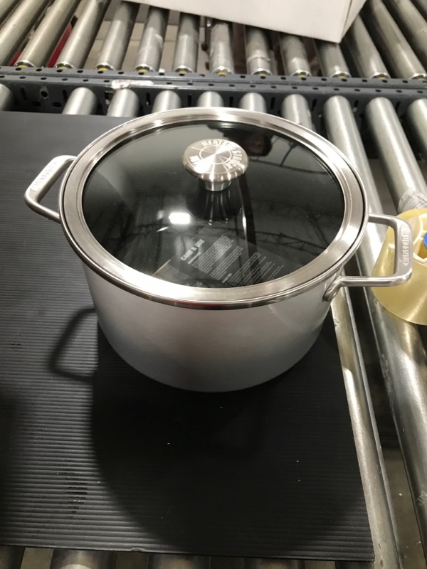 Photo 2 of Merten & Storck European Crafted Steel Core Enameled Cookware, 6.3QT Stock Pot with Lid, Induction, PFAS & PTFE Free, Dishwasher Safe, Oven & Broiler Safe, Merlot Red 6.3QT Stock Pot with Lid Merlot Red